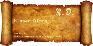 Musser Ditta névjegykártya